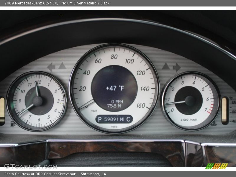 Iridium Silver Metallic / Black 2009 Mercedes-Benz CLS 550