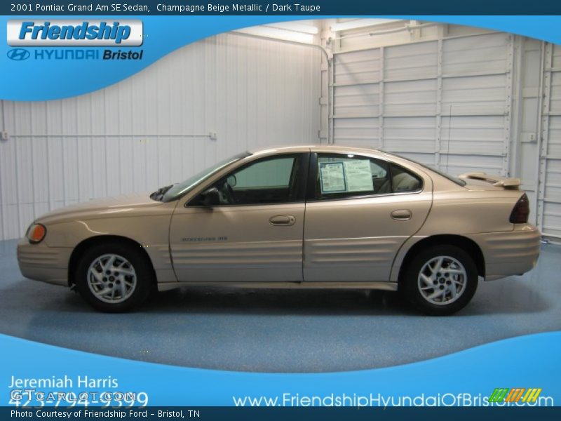 Champagne Beige Metallic / Dark Taupe 2001 Pontiac Grand Am SE Sedan