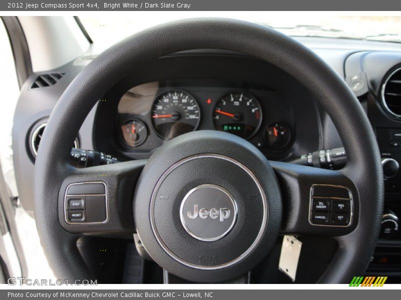 Bright White / Dark Slate Gray 2012 Jeep Compass Sport 4x4