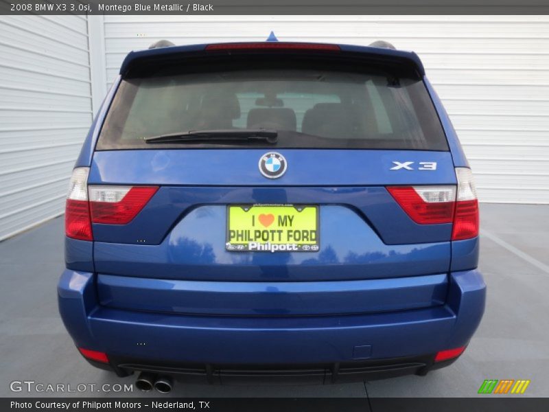 Montego Blue Metallic / Black 2008 BMW X3 3.0si