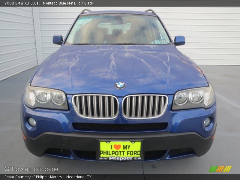 Montego Blue Metallic / Black 2008 BMW X3 3.0si