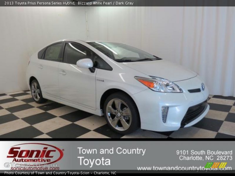 Blizzard White Pearl / Dark Gray 2013 Toyota Prius Persona Series Hybrid