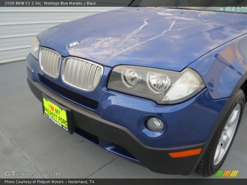 Montego Blue Metallic / Black 2008 BMW X3 3.0si