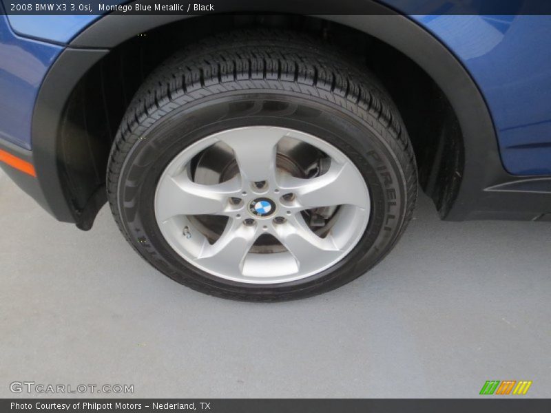 Montego Blue Metallic / Black 2008 BMW X3 3.0si