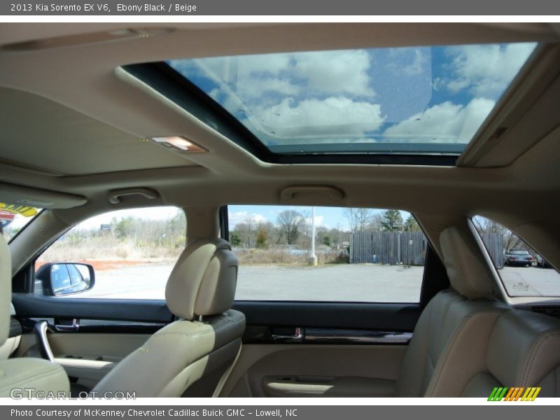 Sunroof of 2013 Sorento EX V6