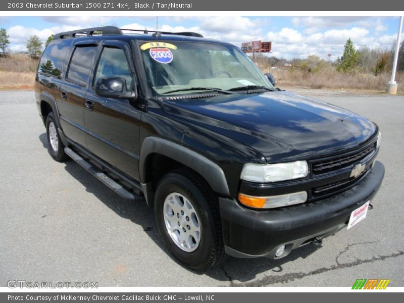 Black / Tan/Neutral 2003 Chevrolet Suburban 1500 Z71 4x4