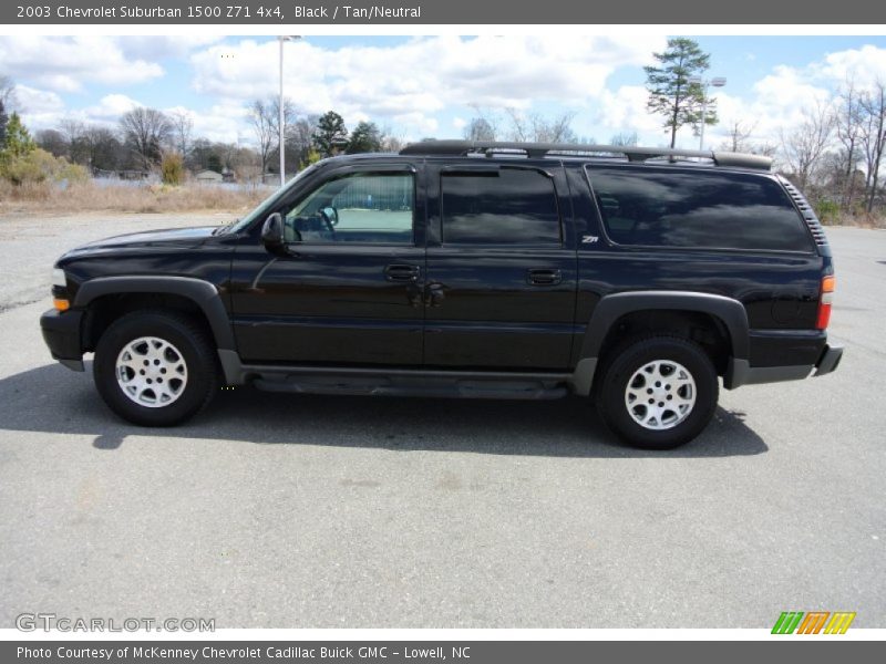 Black / Tan/Neutral 2003 Chevrolet Suburban 1500 Z71 4x4