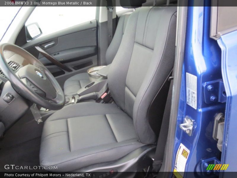 Montego Blue Metallic / Black 2008 BMW X3 3.0si
