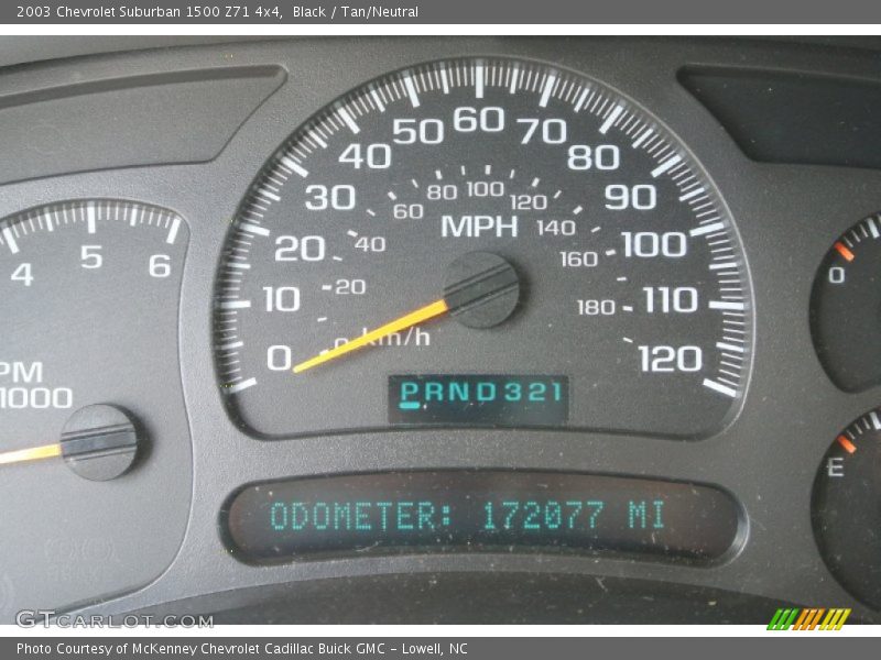 Black / Tan/Neutral 2003 Chevrolet Suburban 1500 Z71 4x4
