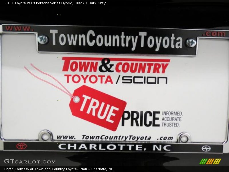 Black / Dark Gray 2013 Toyota Prius Persona Series Hybrid