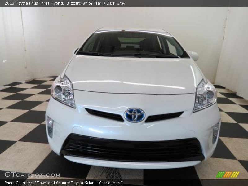 Blizzard White Pearl / Dark Gray 2013 Toyota Prius Three Hybrid