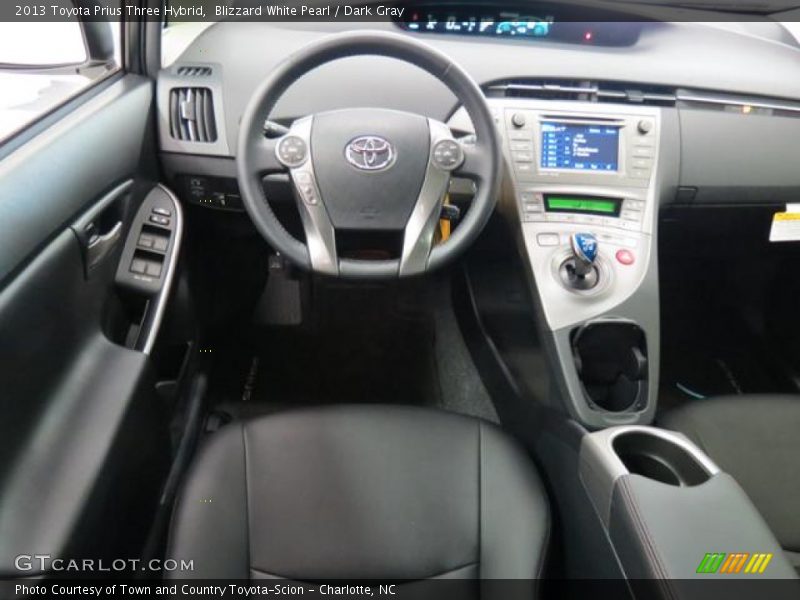 Blizzard White Pearl / Dark Gray 2013 Toyota Prius Three Hybrid