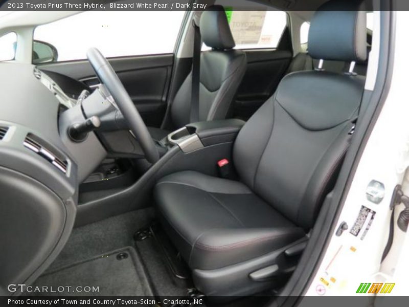 Blizzard White Pearl / Dark Gray 2013 Toyota Prius Three Hybrid