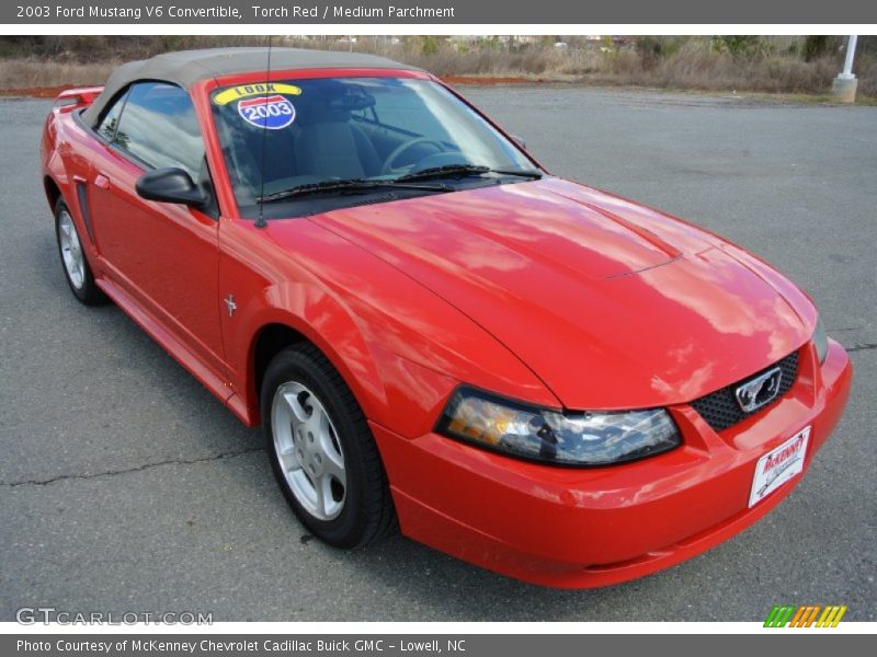 Torch Red / Medium Parchment 2003 Ford Mustang V6 Convertible
