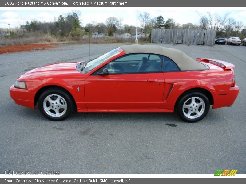 Torch Red / Medium Parchment 2003 Ford Mustang V6 Convertible