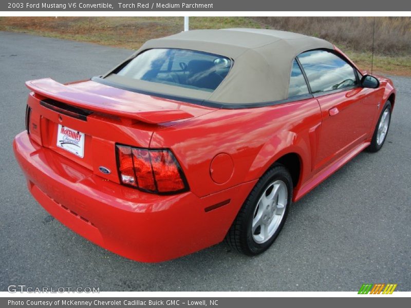 Torch Red / Medium Parchment 2003 Ford Mustang V6 Convertible
