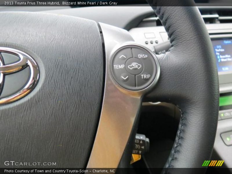 Blizzard White Pearl / Dark Gray 2013 Toyota Prius Three Hybrid