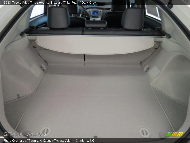 Blizzard White Pearl / Dark Gray 2013 Toyota Prius Three Hybrid