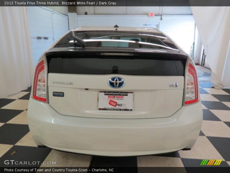Blizzard White Pearl / Dark Gray 2013 Toyota Prius Three Hybrid