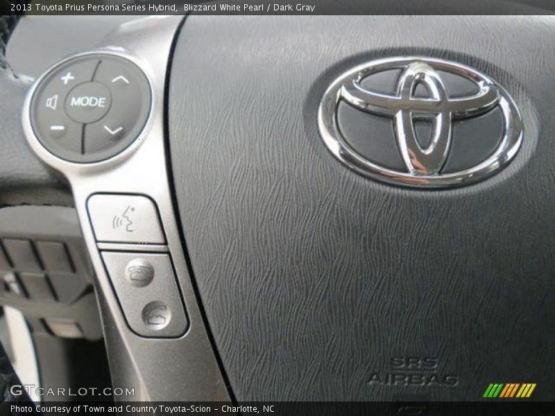 Blizzard White Pearl / Dark Gray 2013 Toyota Prius Persona Series Hybrid