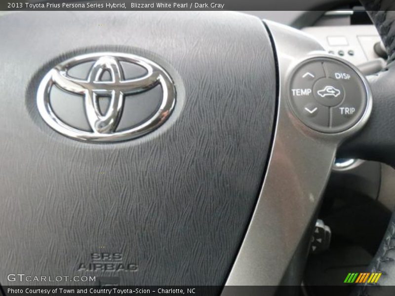 Blizzard White Pearl / Dark Gray 2013 Toyota Prius Persona Series Hybrid