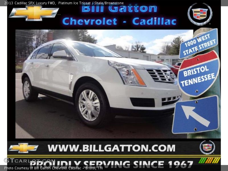 Platinum Ice Tricoat / Shale/Brownstone 2013 Cadillac SRX Luxury FWD
