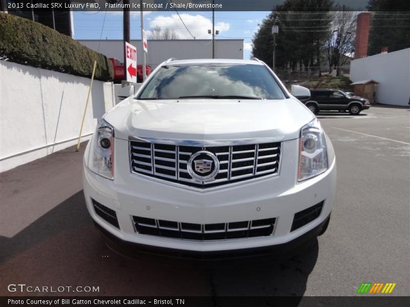 Platinum Ice Tricoat / Shale/Brownstone 2013 Cadillac SRX Luxury FWD