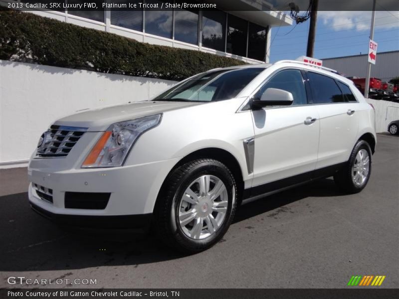 Platinum Ice Tricoat / Shale/Brownstone 2013 Cadillac SRX Luxury FWD