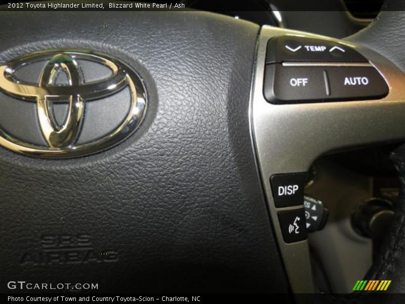 Blizzard White Pearl / Ash 2012 Toyota Highlander Limited