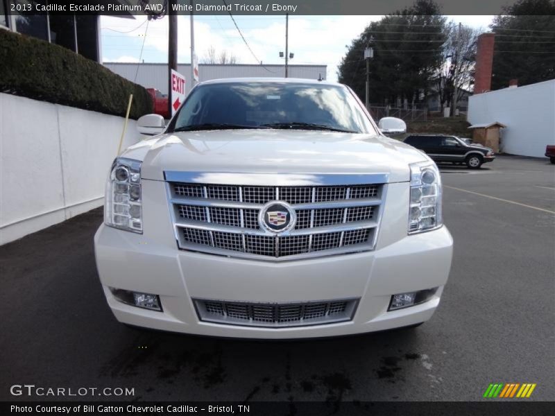 White Diamond Tricoat / Ebony 2013 Cadillac Escalade Platinum AWD