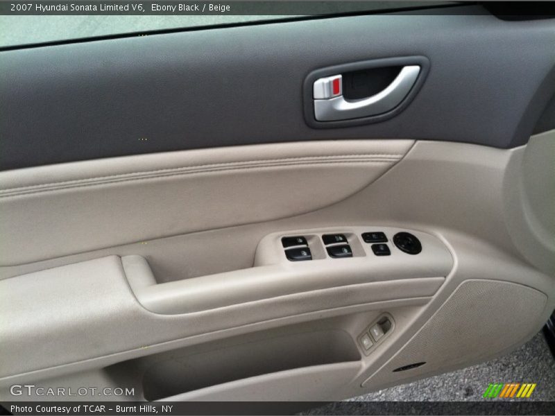 Ebony Black / Beige 2007 Hyundai Sonata Limited V6
