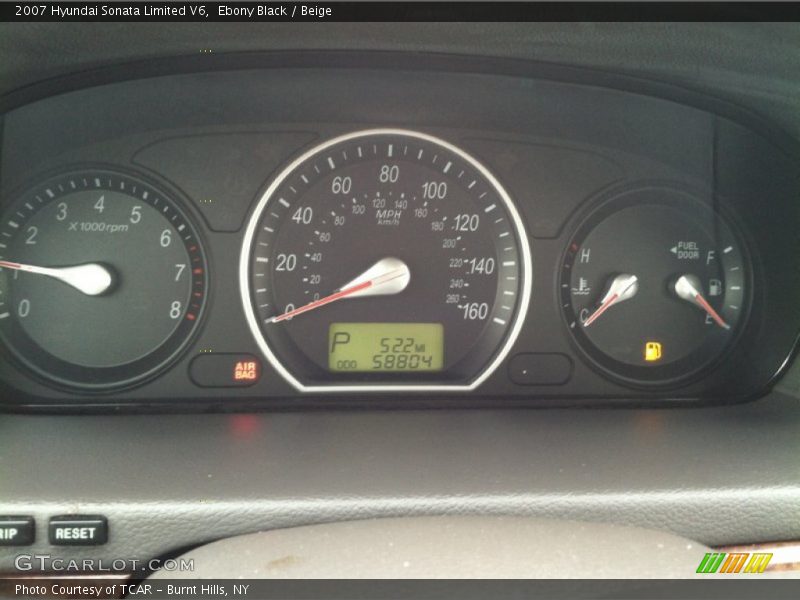 Ebony Black / Beige 2007 Hyundai Sonata Limited V6