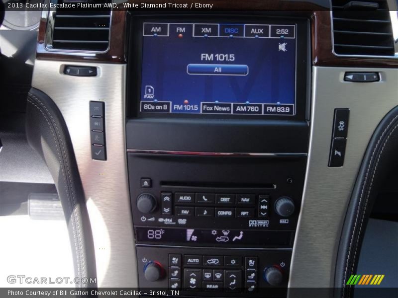 Controls of 2013 Escalade Platinum AWD