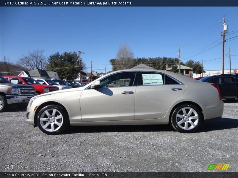 Silver Coast Metallic / Caramel/Jet Black Accents 2013 Cadillac ATS 2.5L