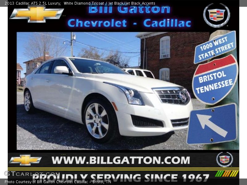 White Diamond Tricoat / Jet Black/Jet Black Accents 2013 Cadillac ATS 2.5L Luxury