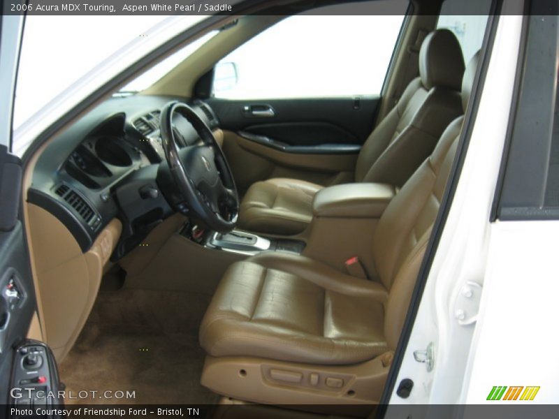 Aspen White Pearl / Saddle 2006 Acura MDX Touring