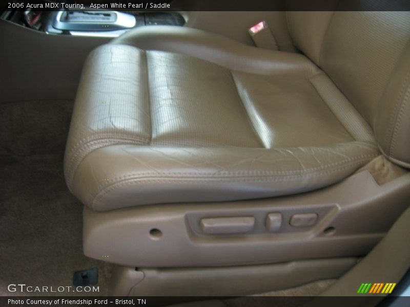 Aspen White Pearl / Saddle 2006 Acura MDX Touring