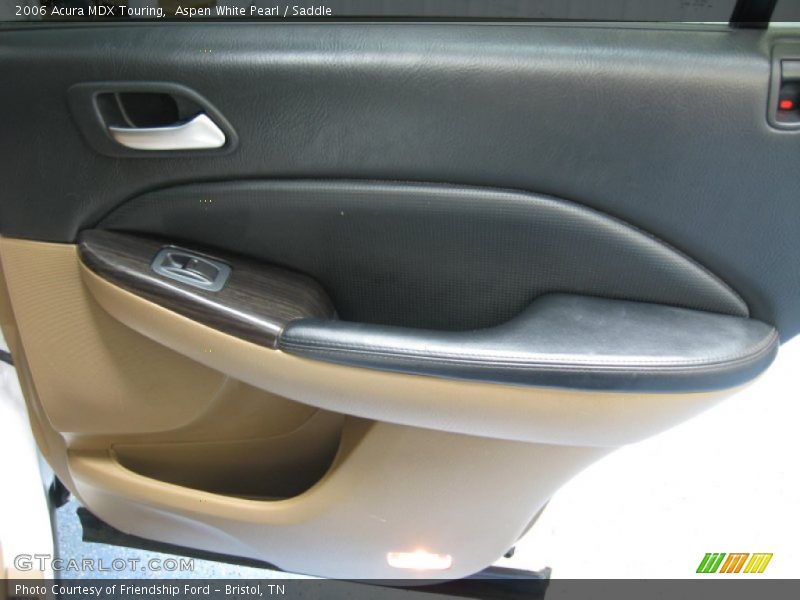 Aspen White Pearl / Saddle 2006 Acura MDX Touring
