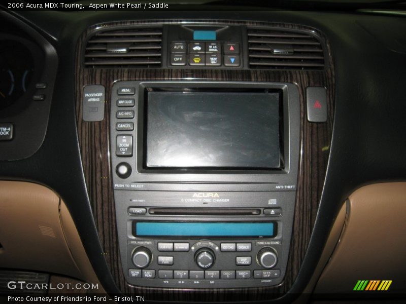 Aspen White Pearl / Saddle 2006 Acura MDX Touring