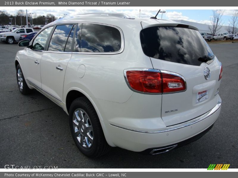 White Diamond Tricoat / Titanium Leather 2013 Buick Enclave Premium