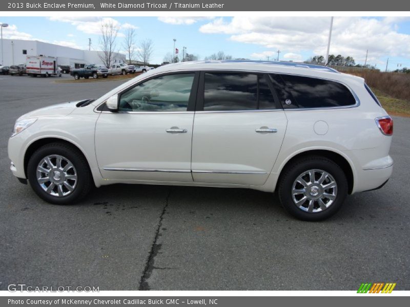 White Diamond Tricoat / Titanium Leather 2013 Buick Enclave Premium