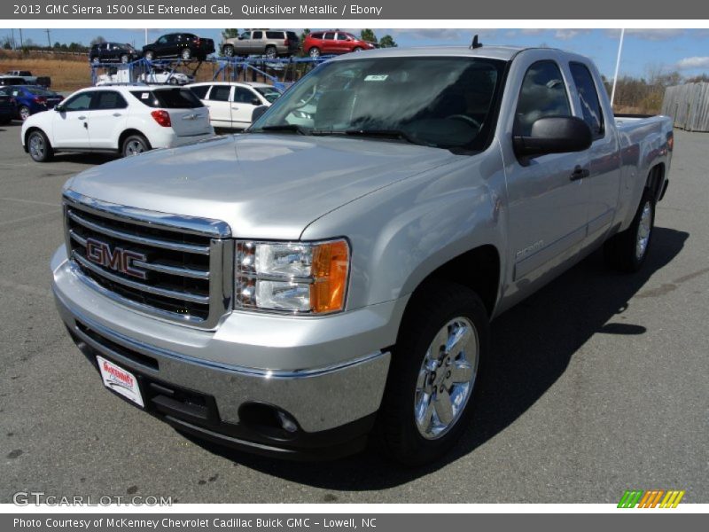 Quicksilver Metallic / Ebony 2013 GMC Sierra 1500 SLE Extended Cab