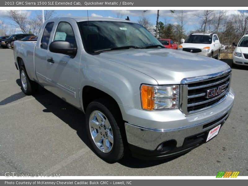 Quicksilver Metallic / Ebony 2013 GMC Sierra 1500 SLE Extended Cab