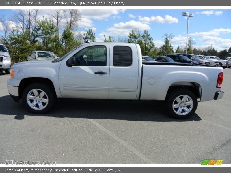 Quicksilver Metallic / Ebony 2013 GMC Sierra 1500 SLE Extended Cab