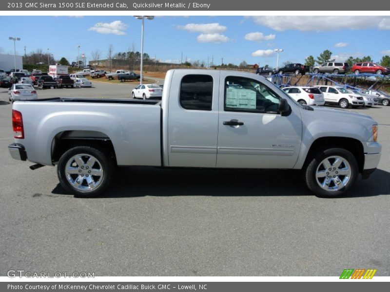 Quicksilver Metallic / Ebony 2013 GMC Sierra 1500 SLE Extended Cab