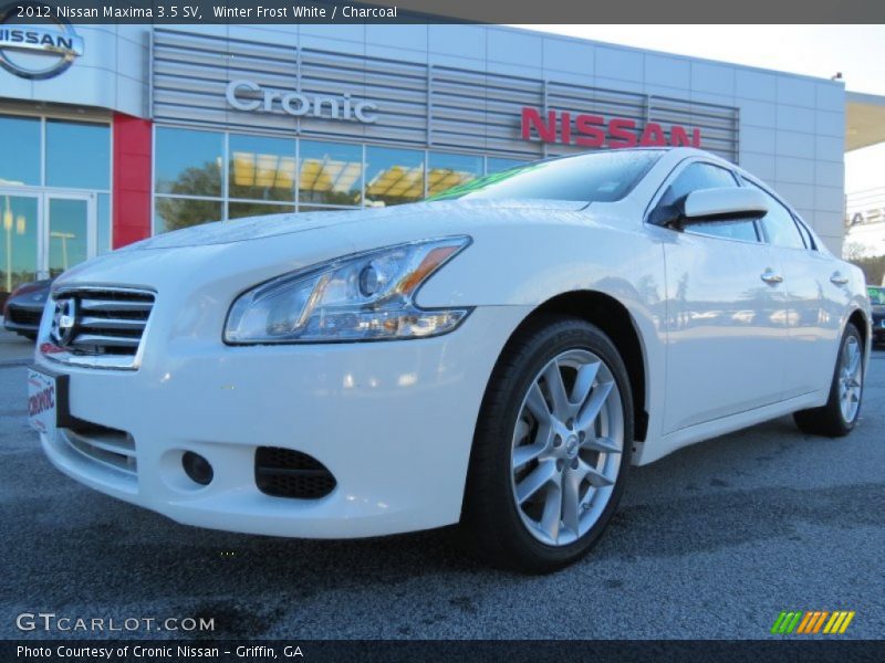 Winter Frost White / Charcoal 2012 Nissan Maxima 3.5 SV