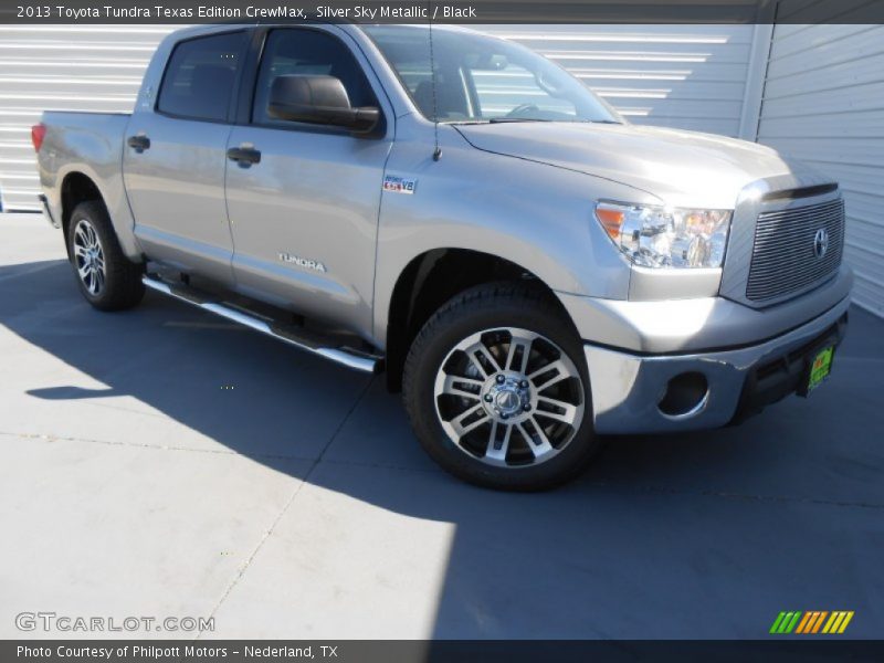 Silver Sky Metallic / Black 2013 Toyota Tundra Texas Edition CrewMax