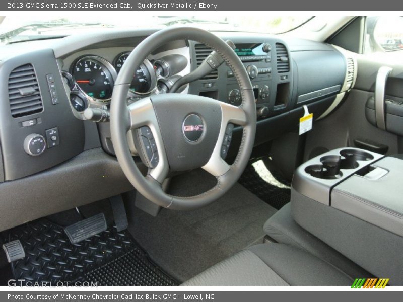 Quicksilver Metallic / Ebony 2013 GMC Sierra 1500 SLE Extended Cab