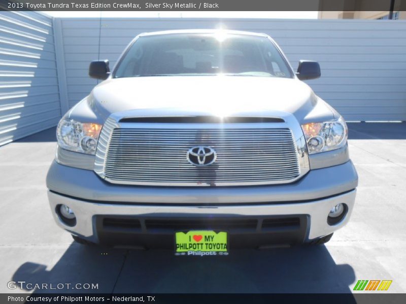 Silver Sky Metallic / Black 2013 Toyota Tundra Texas Edition CrewMax