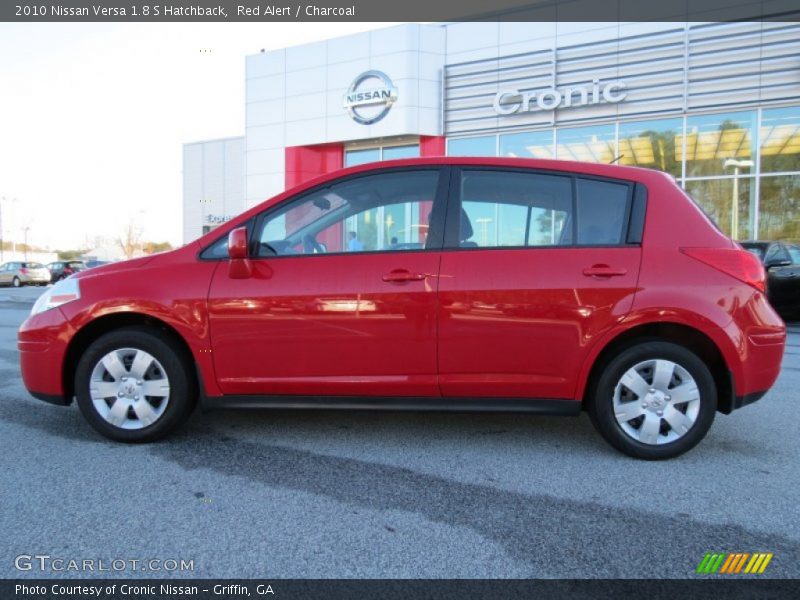 Red Alert / Charcoal 2010 Nissan Versa 1.8 S Hatchback